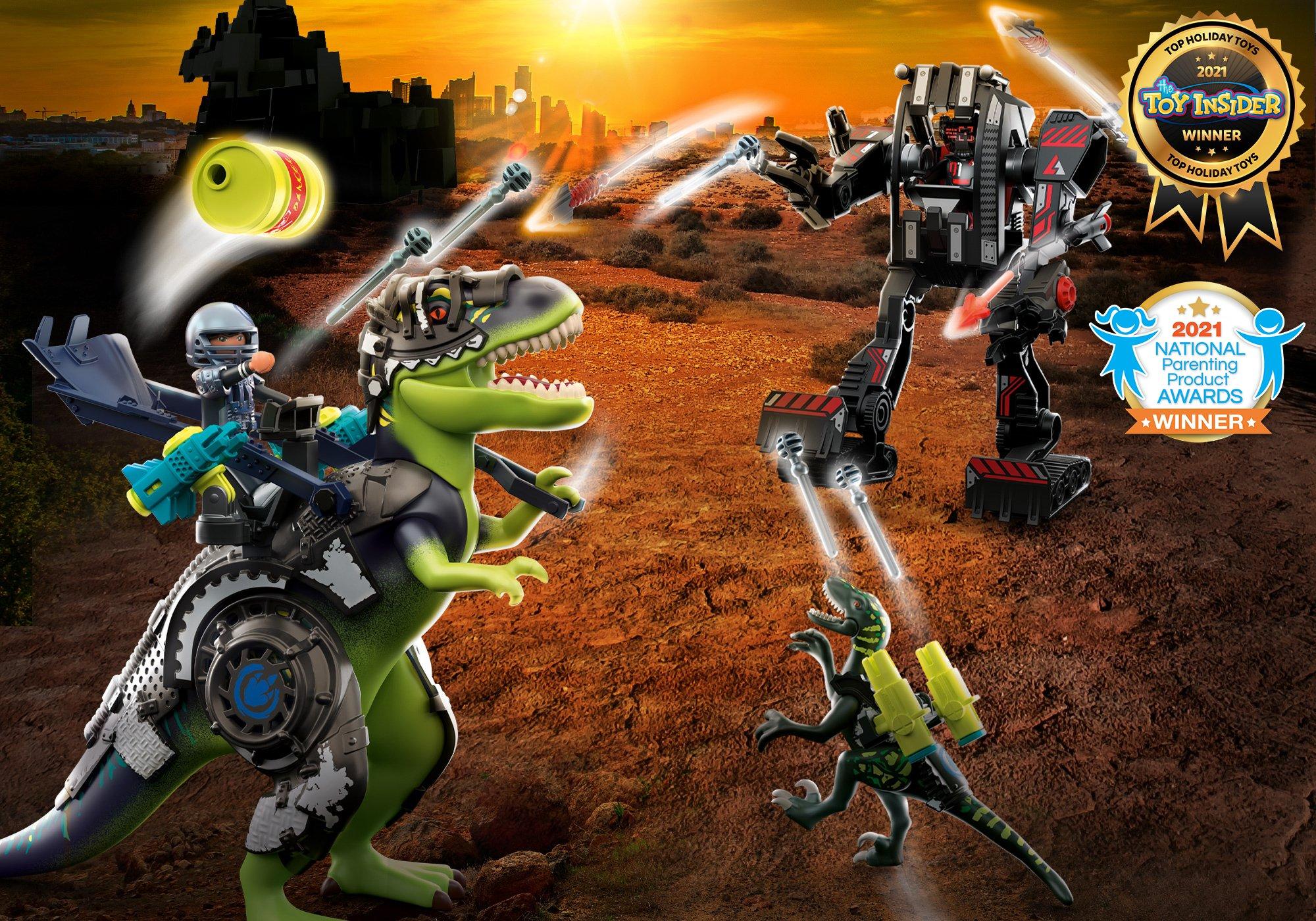 combate de los gigantes dinosaurios basurillas aventura lucha Playmobil 70624 T-Rex